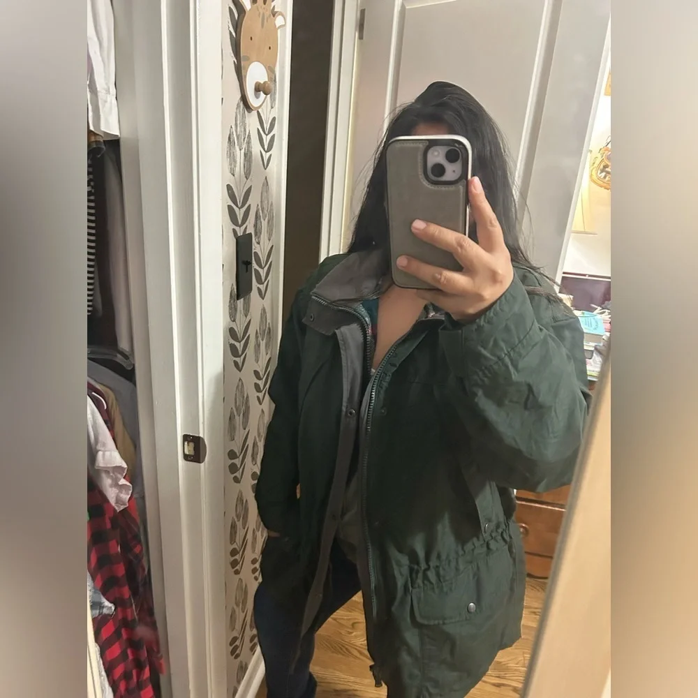 Vtg Woolrich Rugged Outdoor wear Men's Military Field Jacket - Wool Green Sz L - Picture 3 of 13